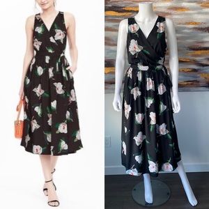 BANANA REPUBLIC Magnolia Wrap Midi Dress